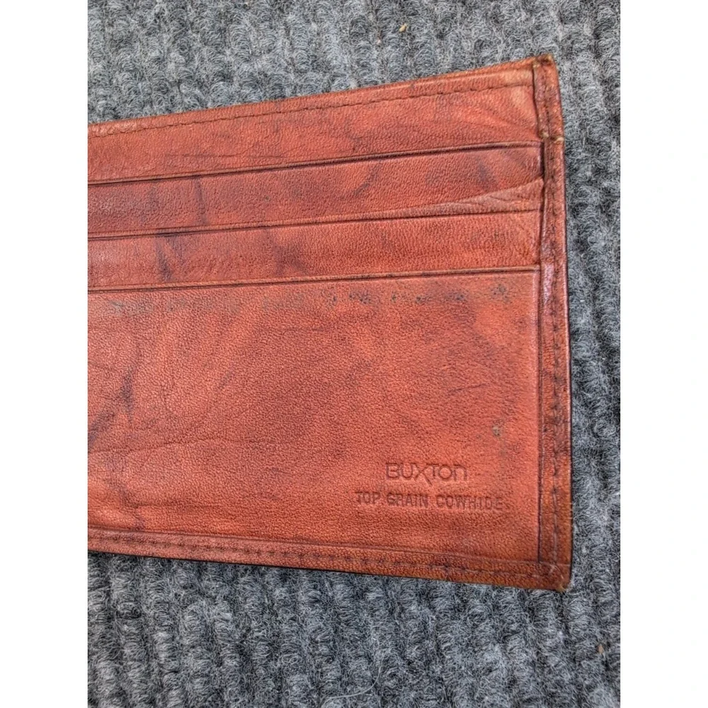 Buxton Genuine Top Grain Leather Bifold Wallet Brown